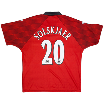 1996-98 Manchester United Home Shirt Solskjaer #20 - 8/10 - (XL)
