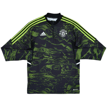 2022-23 Manchester United adidas 1/4 Zip Drill Top - 10/10 - (M)