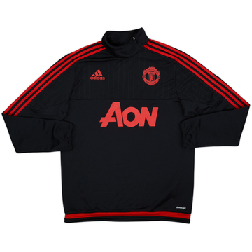 2015-16 Manchester United adidas 1/4 Zip Drill Top - 8/10 - (M)