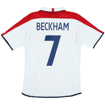 2003-05 England Home Shirt Beckham #7 - 6/10 - (S)