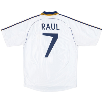 1998-00 Real Madrid Home Shirt Raul #7 - 8/10 - (L)