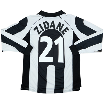 1997-98 Juventus Centenary Home L/S Shirt Zidane #21 - 7/10 - (M)