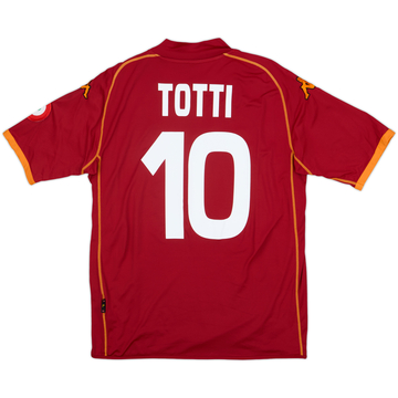 2008-09 Roma Home Shirt Totti #10 - 8/10 - (L)