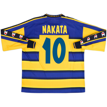 2001-02 Parma Home L/S Shirt Nakata #10 - 8/10 - (XL)
