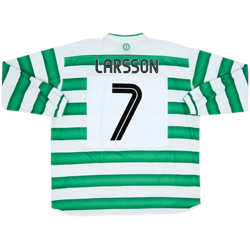 2003-04 Celtic Home L/S Shirt Larsson #7 - 6/10 - (XXL)