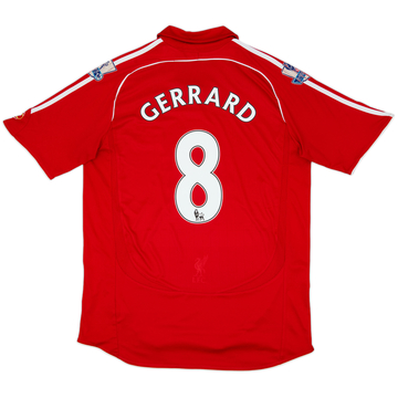 2006-08 Liverpool Home Shirt Gerrard #8 - 6/10 - (L)