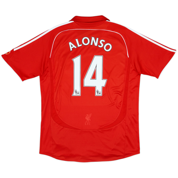 2006-08 Liverpool Home Shirt Alonso #14 - 7/10 - (L)