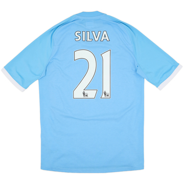 2010-11 Manchester City Home Shirt Silva #21 - 6/10 - (S)