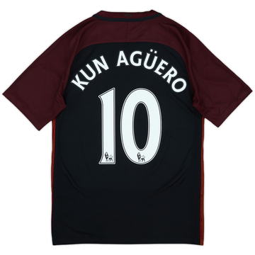2016-17 Manchester City Away Shirt Kun Aguero #10 - 8/10 - (S)