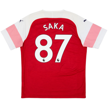2018-19 Arsenal Home Shirt Saka #87 - 8/10 - (L)