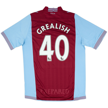 2013-14 Aston Villa Home Shirt Grealish #40 (L)