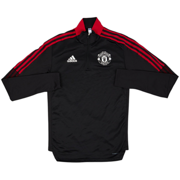 2021-22 Manchester United adidas 1/4 Zip Drill Top - 8/10 - (S)