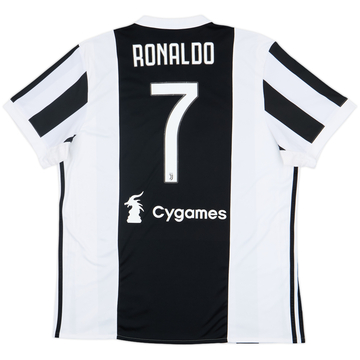 2017-18 Juventus Home Shirt Ronaldo #7 - 8/10 - (XL)