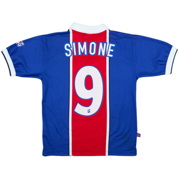 1997-98 Paris Saint-Germain Home Shirt Simone #9 - 8/10 - (L.Boys)