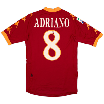 2010-11 Roma Home Shirt Adriano #8 - 5/10 - (S)