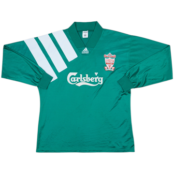 1992-93 Liverpool Player Issue Centenary Away L/S Shirt - 6/10 - (L/XL)