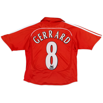 2006-08 Liverpool Home Shirt Gerrard #8 - 4/10 - (S.Boys)