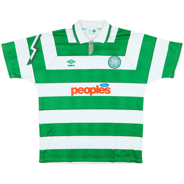 1991-92 Celtic Home Shirt - 7/10 - (XL)