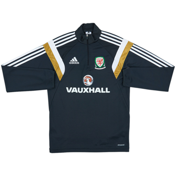 2014-15 Wales adidas 1/4 Zip Drill Top - 8/10 - (S)