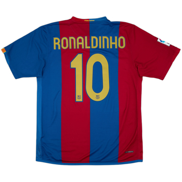2006-07 Barcelona Home Shirt Ronaldinho #10 - 9/10 - (L)