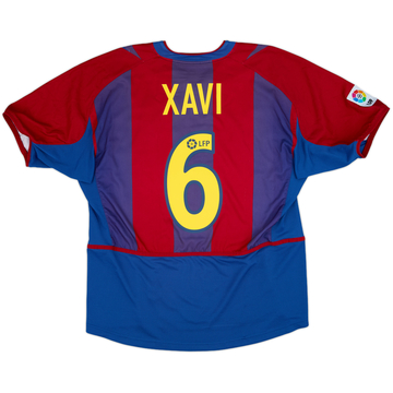 2002-03 Barcelona Home Shirt Xavi #6 - 6/10 - (L)
