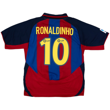 2003-04 Barcelona Home Shirt Ronaldinho #10 - 8/10 - (L)
