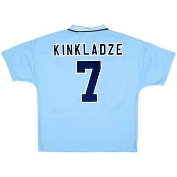 1995-97 Manchester City Home Shirt Kinkladze #7 - 8/10 - (XXL)