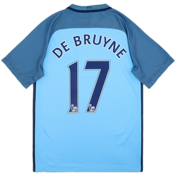 2016-17 Manchester City Home Shirt De Bruyne #17 - 9/10 - (S)