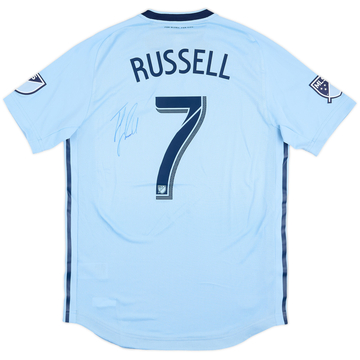 2019 Sporting Kansas City Match Issue Signed Home Shirt Russell #7