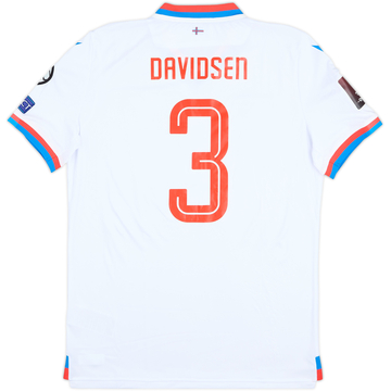 2021 Faroe Islands Match Issue Home Shirt Davidsen #3