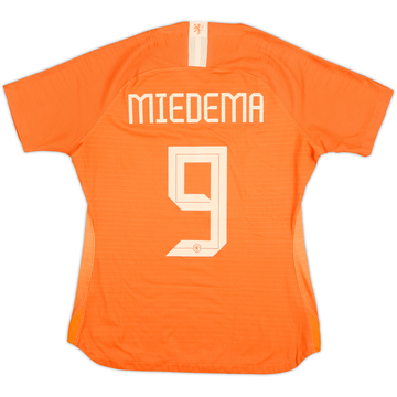 2019 Netherlands Women's Player Issue Home Shirt Miedema #9 - 9/10 - (Women's M)