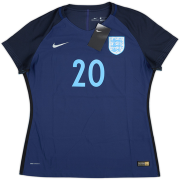 2017 England Women's Player Issue Away Shirt #20 (Women's L)