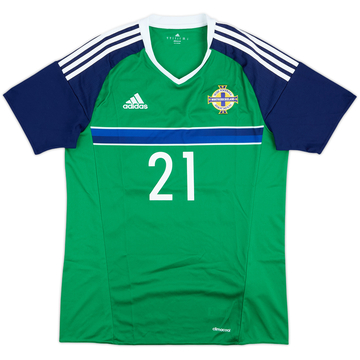 2016-17 Northern Ireland Match Issue Home Shirt #21