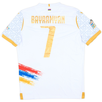 2022 Armenia Match Issue Nations League Away Shirt Bayramyan #7