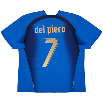 2006 Italy Home Shirt Del Piero #7 - 4/10 - (XL)