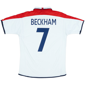 2003-05 England Home Shirt Beckham #7 - 6/10 - (M)