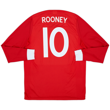 2010-11 England Away L/S Shirt Rooney #10 - 6/10 - (L)