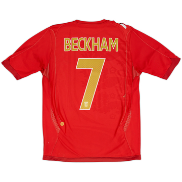 2006-08 England Away Shirt Beckham #7 - 5/10 - (M)
