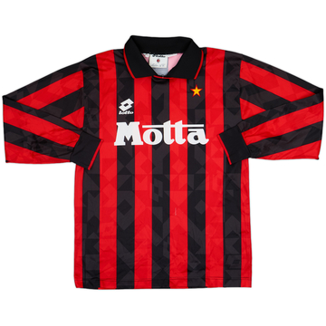 1993-94 AC Milan Home L/S Shirt - 6/10 - (L)