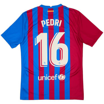 2021-22 Barcelona Home Shirt Pedri #16 - 8/10 - (S)