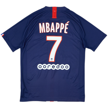2019-20 Paris Saint-Germain Home Shirt Mbappe #7 - 8/10 - (M)