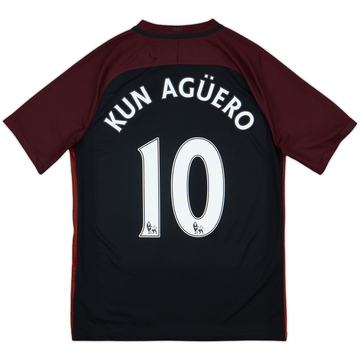 2016-17 Manchester City Away Shirt Kun Aguero #10 - 9/10 - (M)