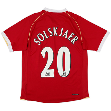 2006-07 Manchester United Home Shirt Solskjaer #20 - 7/10 - (S)