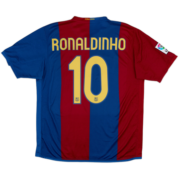 2006-07 Barcelona Home Shirt Ronaldinho #10 - 6/10 - (L)