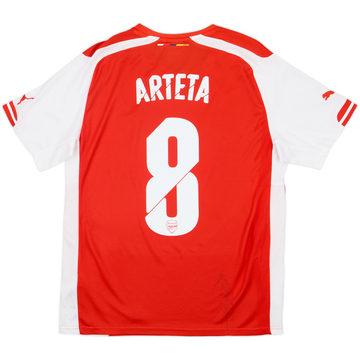 2014-15 Arsenal Home Shirt Arteta #8 - 5/10 - (M)