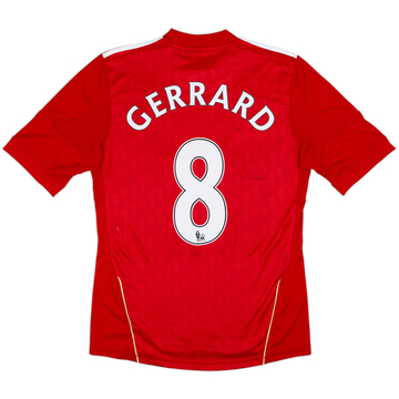 2010-12 Liverpool Home Shirt Gerrard #8 - 7/10 - (S)