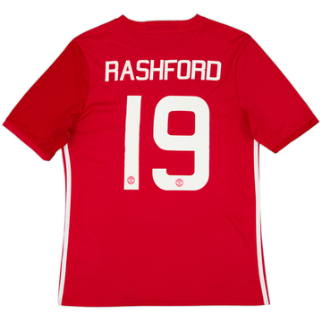 2016-17 Manchester United Home Shirt Rashford #19 - 8/10 - (XL.Boys)