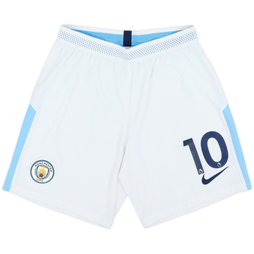 2017-18 Manchester City Player Issue Home Shorts #10 (Aguero) - 8/10 - (M)