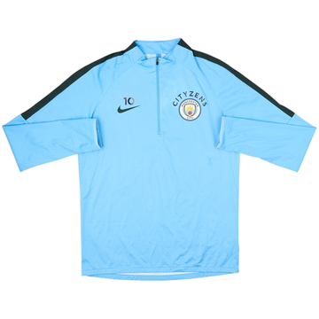 2017-18 Manchester City Player Issue Nike 1/4 Zip Drill Top #10 - 8/10 - (M)