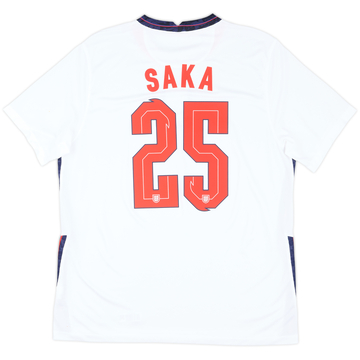 2020-22 England Home Shirt Saka #25 - 7/10 - (XL)